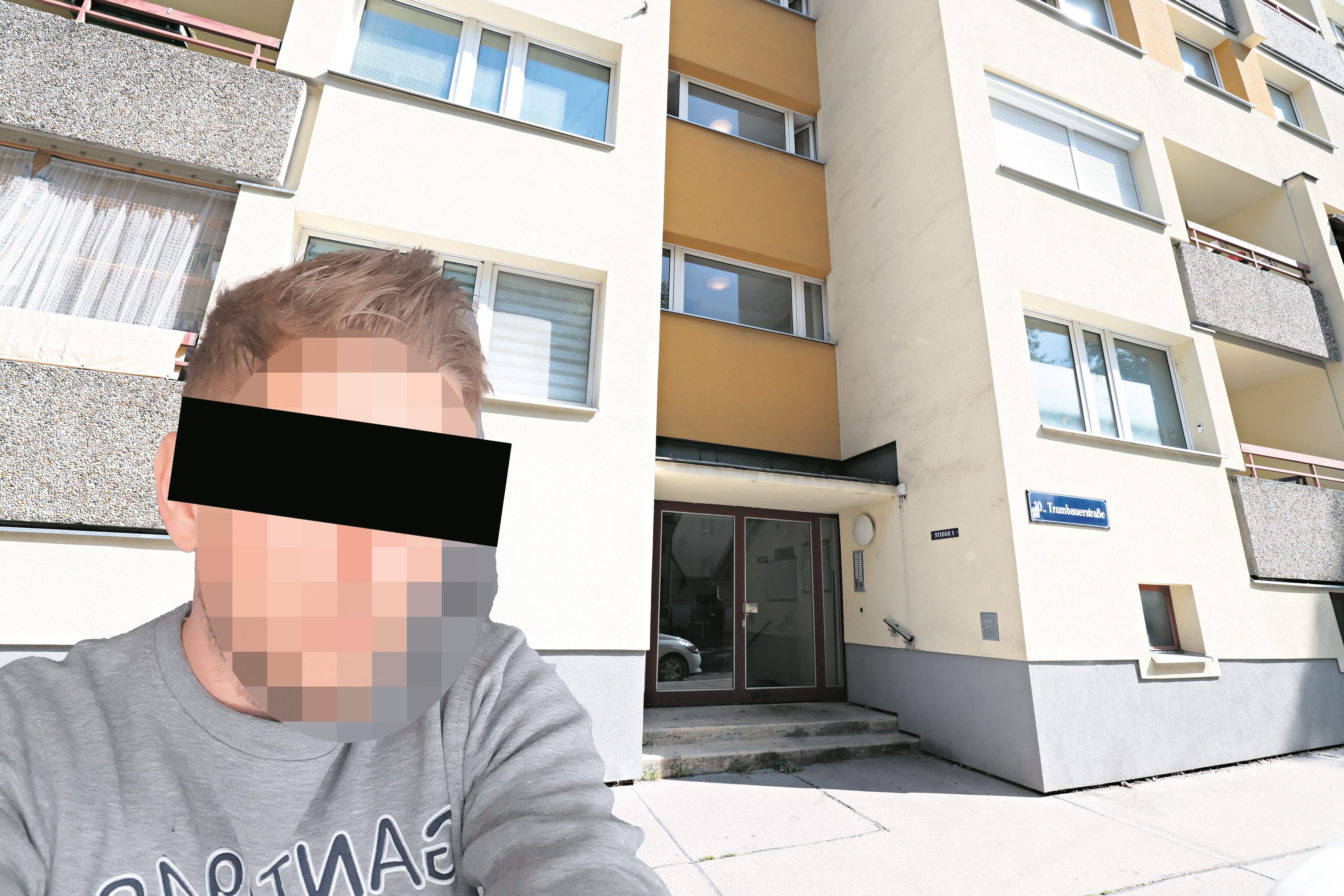 Robert O. (39) soll die Tat in seiner Genossenschaftswohnung in der Columbusgasse in Wien-Favoriten bereuen.