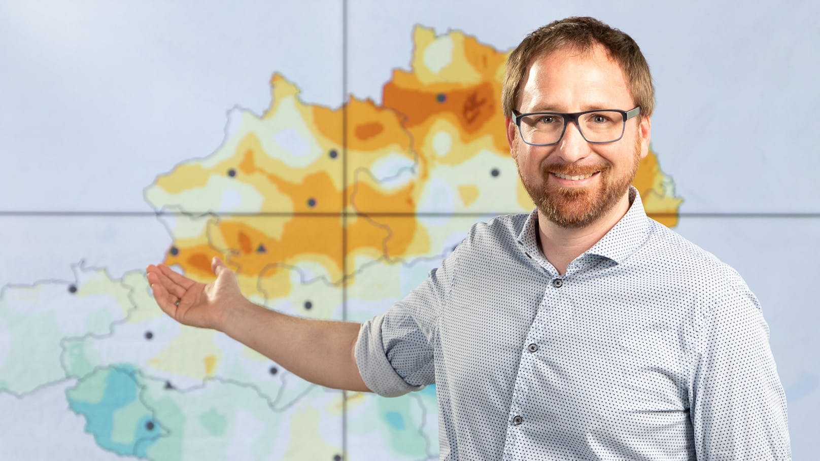 Alexander Orlik von der Geosphere Austria überbrachte die Regennachricht.