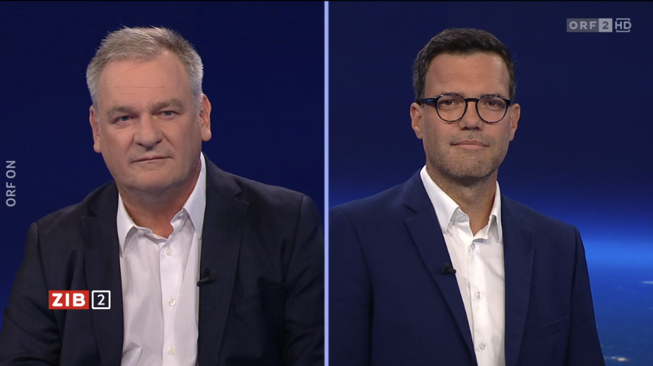 Der Wiener Schuldirektor Christian Klar (ÖVP) und der Ex-Wiener-Bildungsdirektor Heinrich Himmer (SPÖ) in der 