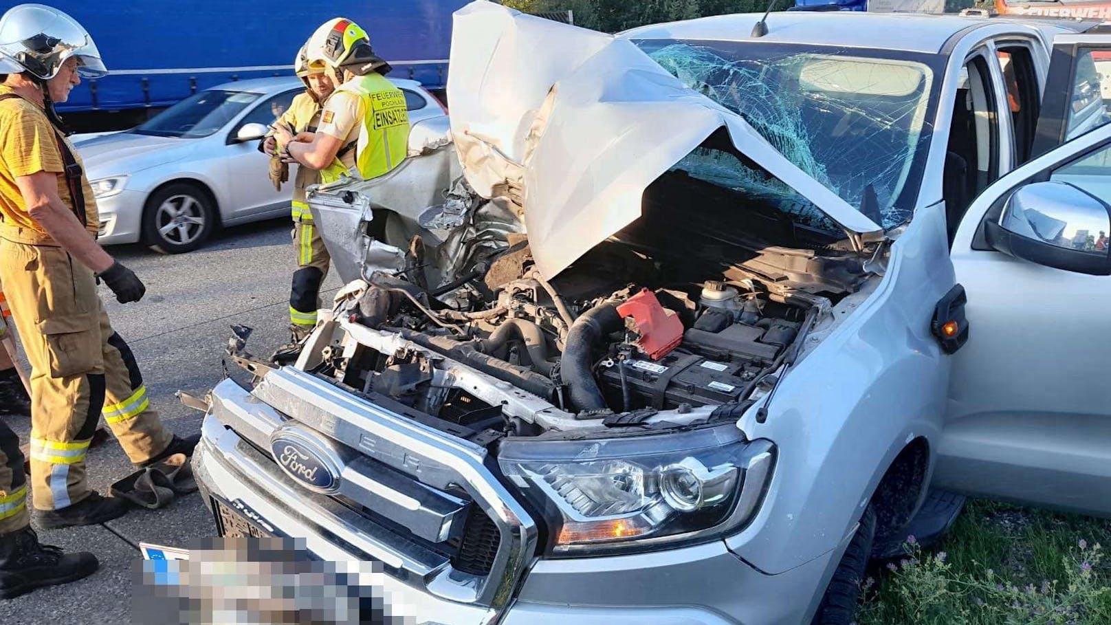 Auf der A1 kam es zwischen Pöchlarn und Melk zu einem Auffahrunfall mit einer verletzten Person