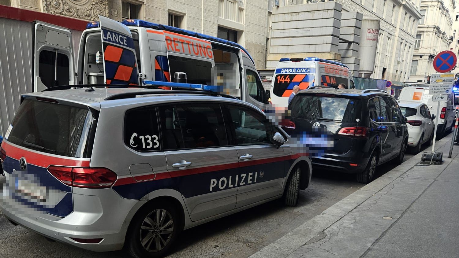 Großeinsatz in Wiener City nach Arbeitsunfall