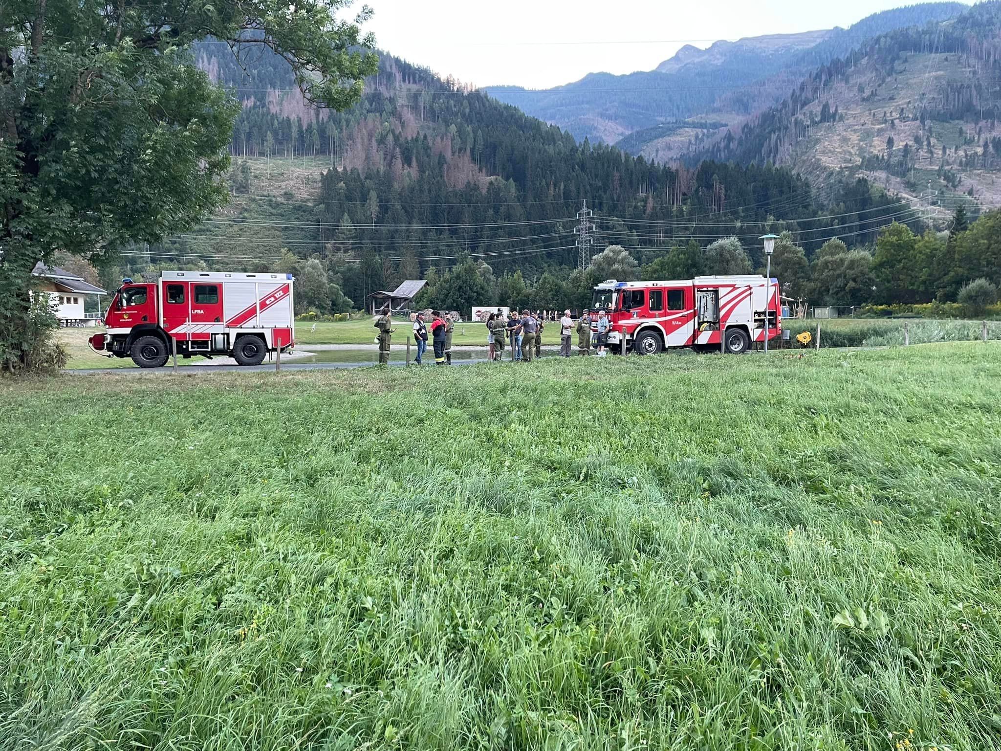 Im Einsatz standen neben Kräften der FF Rangersdorf auch Kameraden der Feuerwehr Mühldorf im Mölltal. 