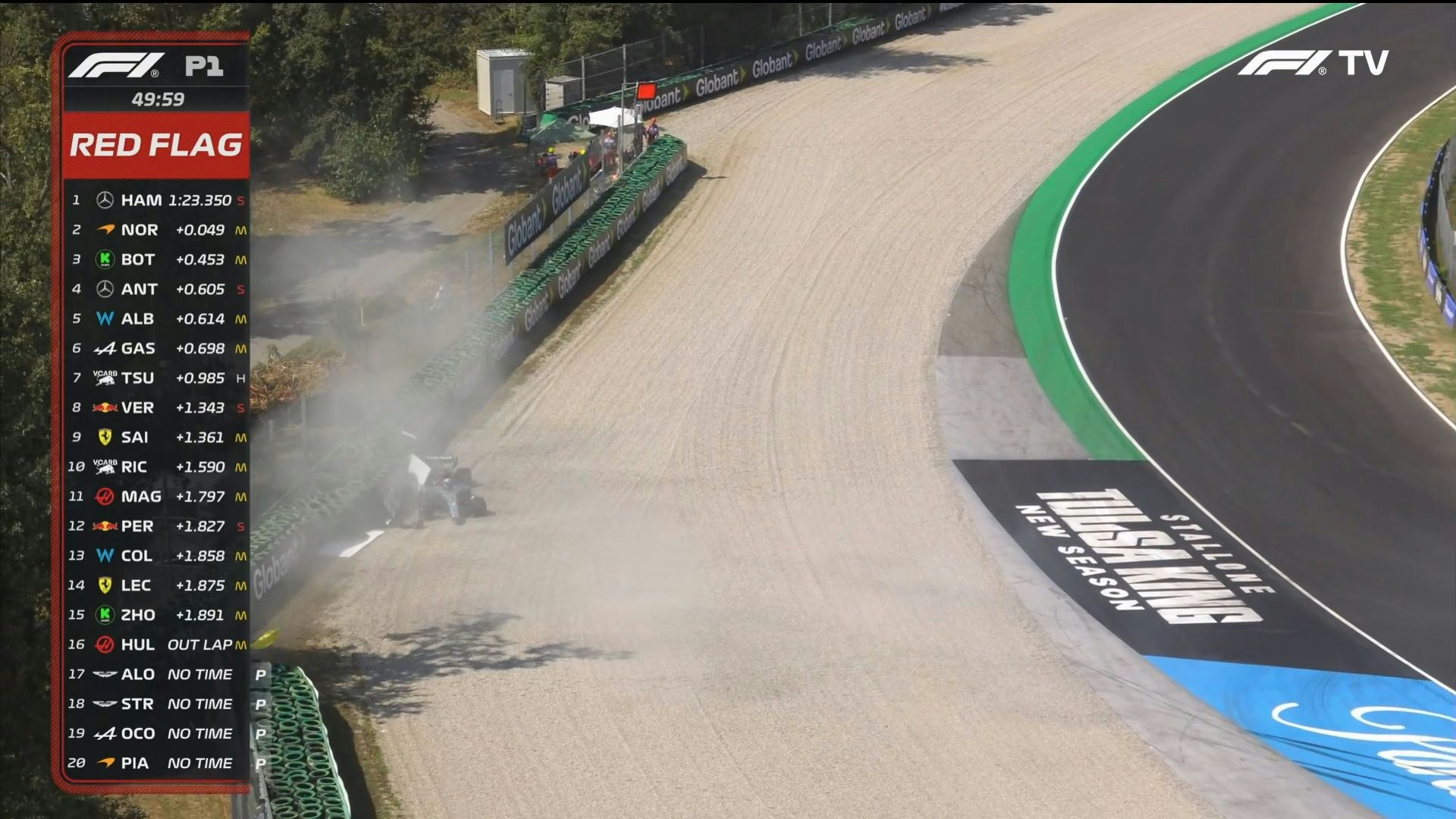 Kimi Antonelli krachte in die Wand