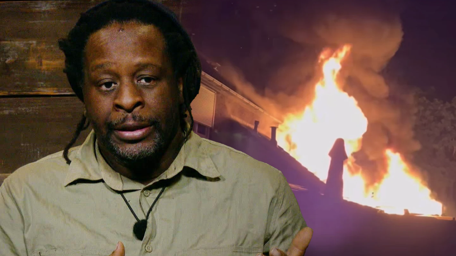 Mola Adebisi zeichnet den Brand auf.