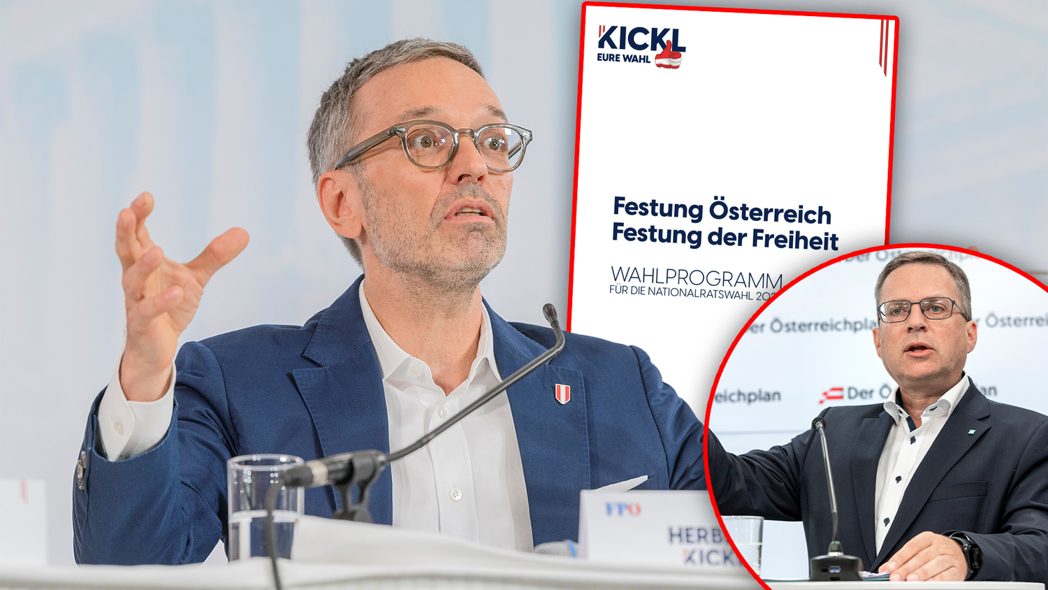 FPÖ-Chef Herbert Kickl will das System der parlamentarischen Demokratie umbauen. Scharfe Kritik gibt es aber von ÖVP-Klubobmann August Wöginger.