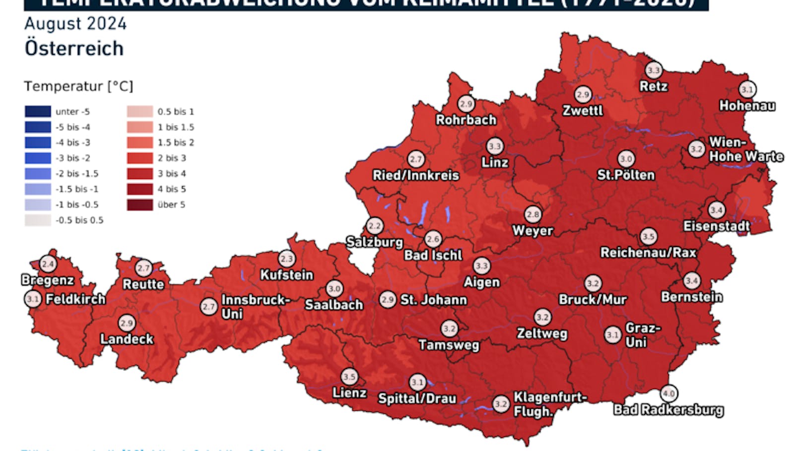 Und wieder ein viel zu warmer Monat – dieses Mal der August 2024.