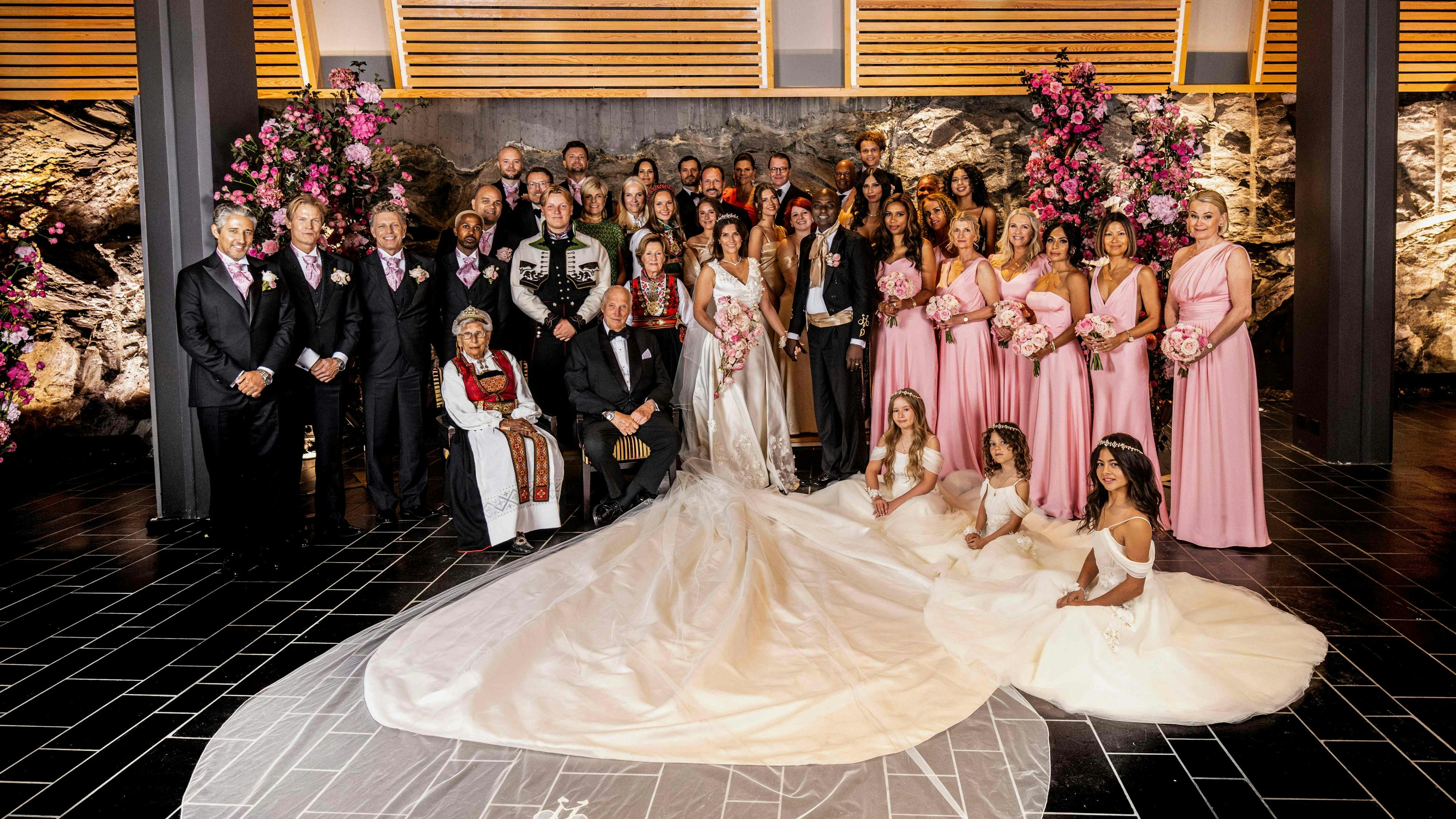 Das offizielle Foto der Hochzeit im norwegischen Königshaus