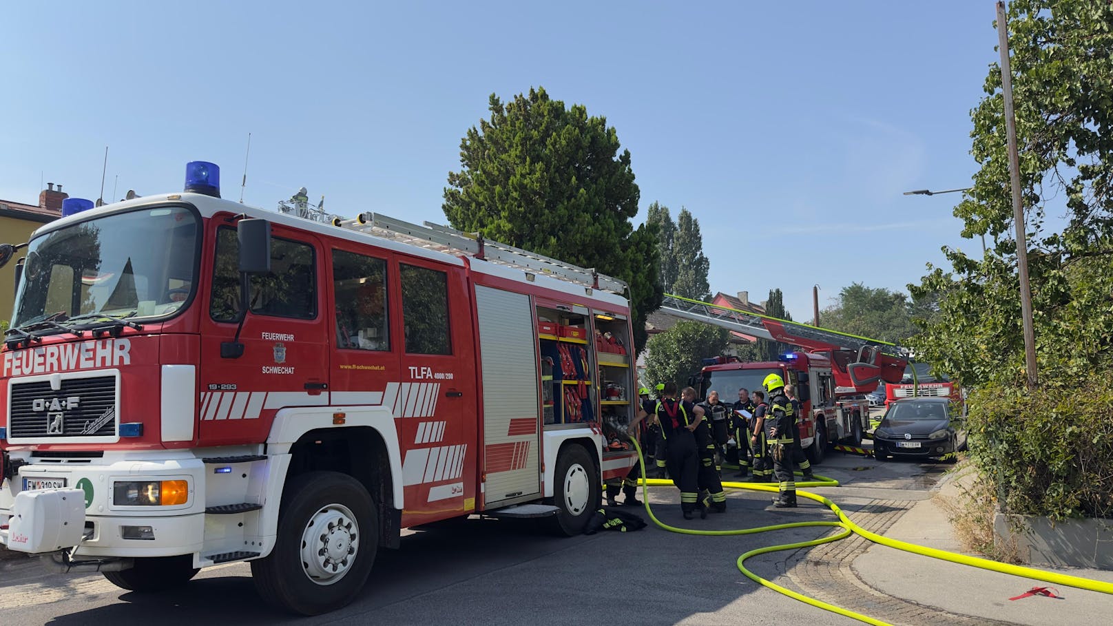 Garage ging in Schwechat in Flammen auf