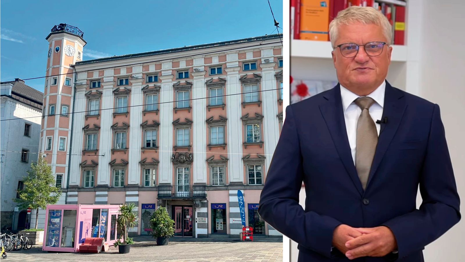 Nicht mehr Klaus Lugers Arbeitsplatz: der Turm im Alten Rathaus von Linz.