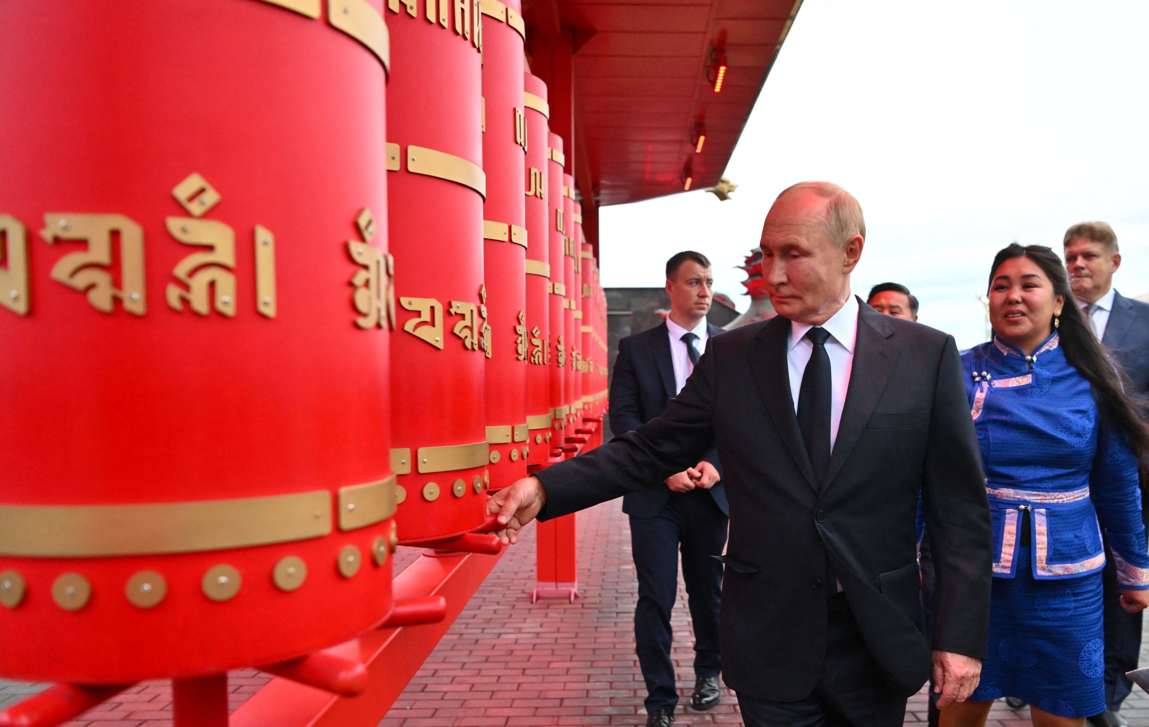 Putin bei seinem Staatsbesuch in der Mongolei. 