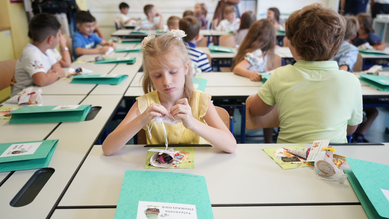 Zum Schulstart gab es für die Schüler der 1c in der GTVS Alte Donau auch Süßes.