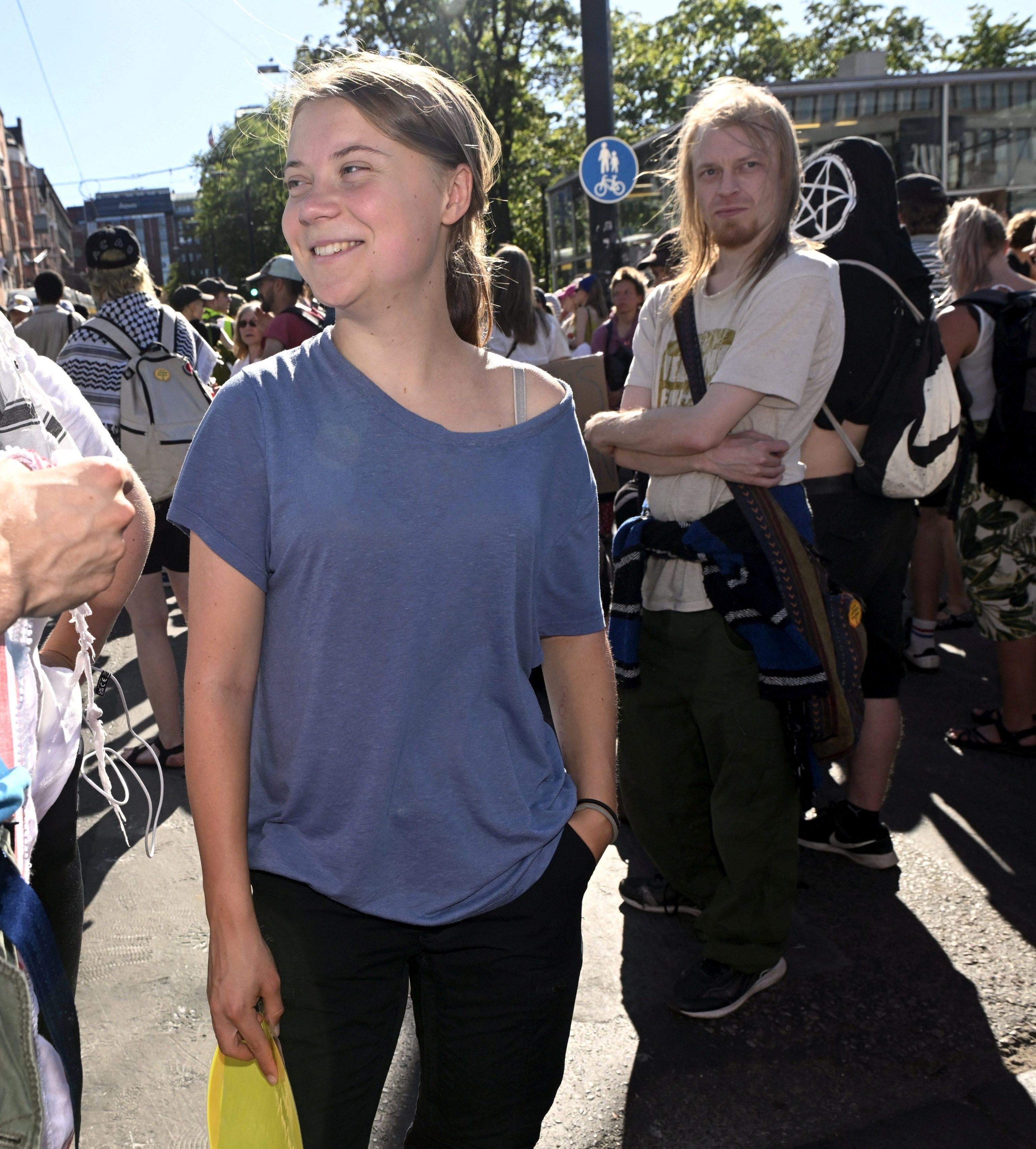 Die schwedische Klimaaktivistin Greta Thunberg bei einer 