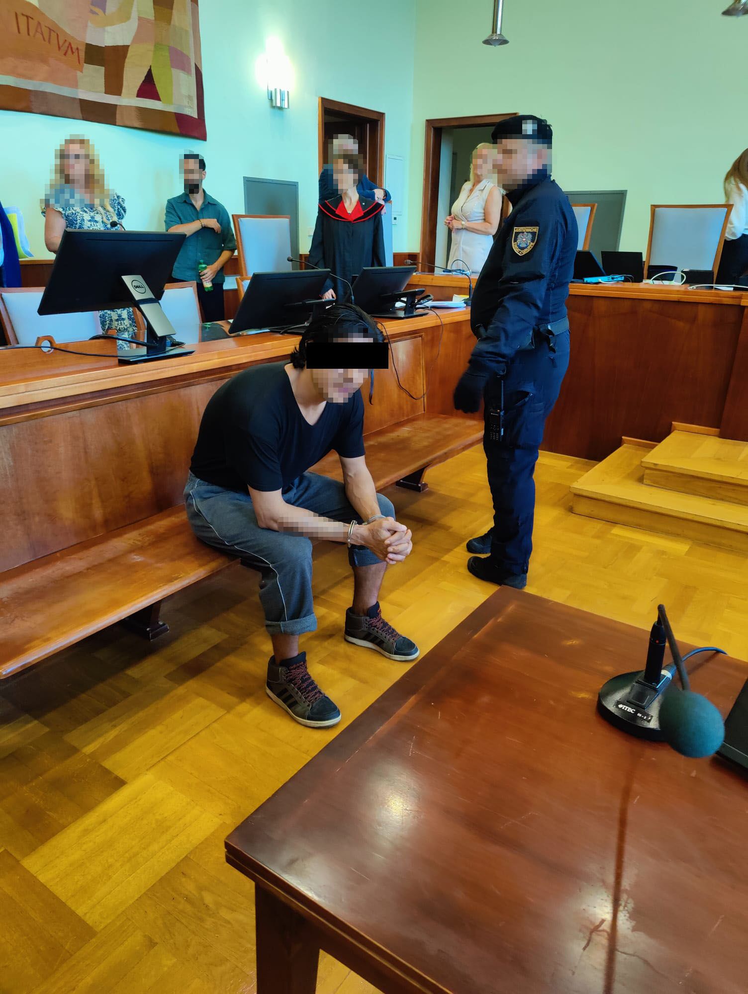 Prozess wegen Mordversuchs: Angeklagter beim Prozess in Wr. Neustadt