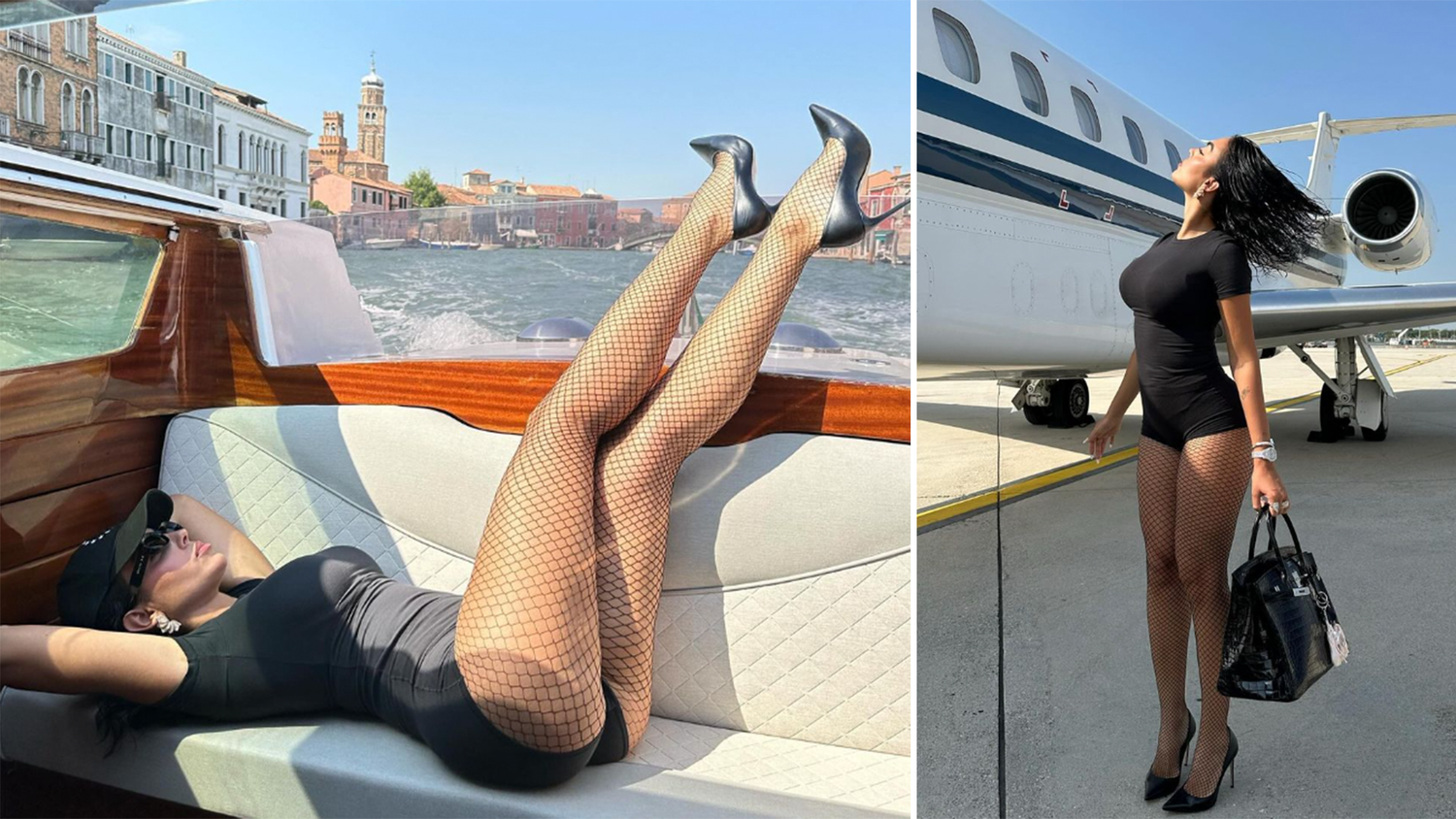 Georgina lässt es sich in Venedig gut gehen.