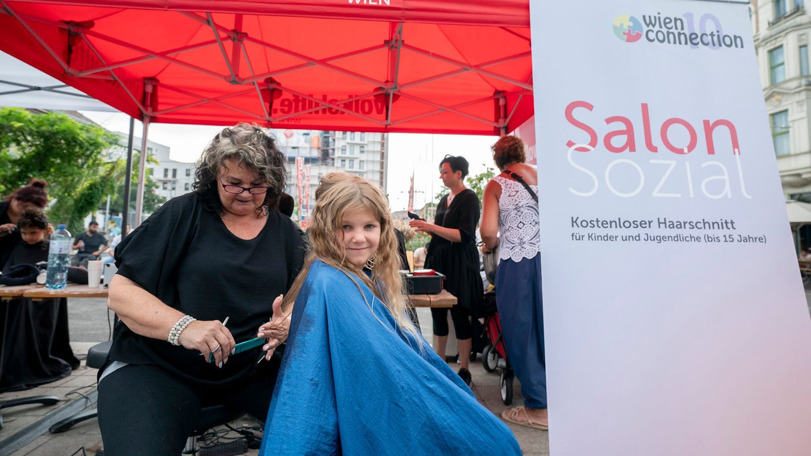 Viele Kids besuchten den "Salon Sozial" in Wien-Favoriten.