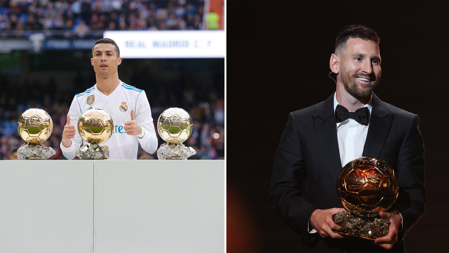 Lionel Messi und Cristiano Ronaldo gewannen insgesamt 13 Ballon d'Ors.
