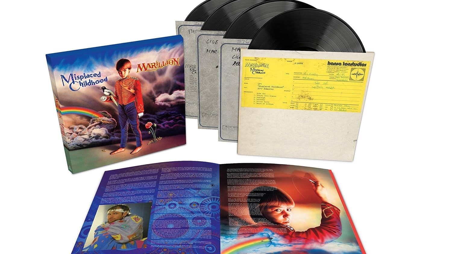 Gepresst auf 180-Gramm-Vinyl, werden die vier "Misplaced Childhood"-LPs in einer Lift-Top-Box präsentiert.