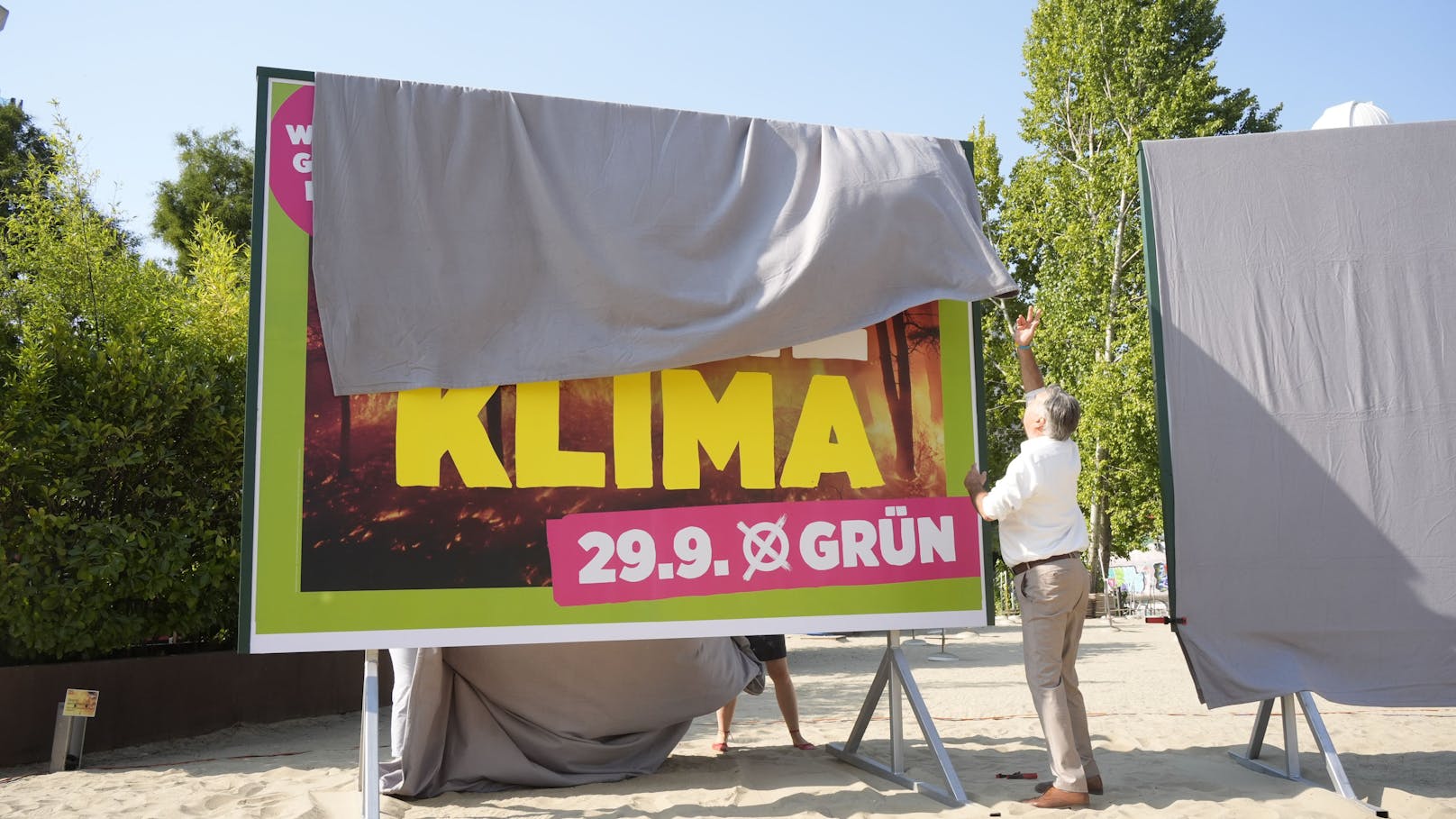 Am Donnerstag präsentierten die Grünen ihre zweite Plakatwelle für die Nationalratswahl am 29. September.