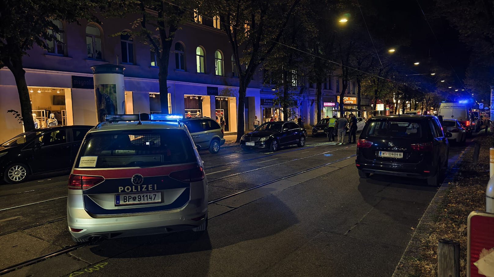 Verkehrsunfall auf der Hütteldorfer Straße in Wien-Penzing