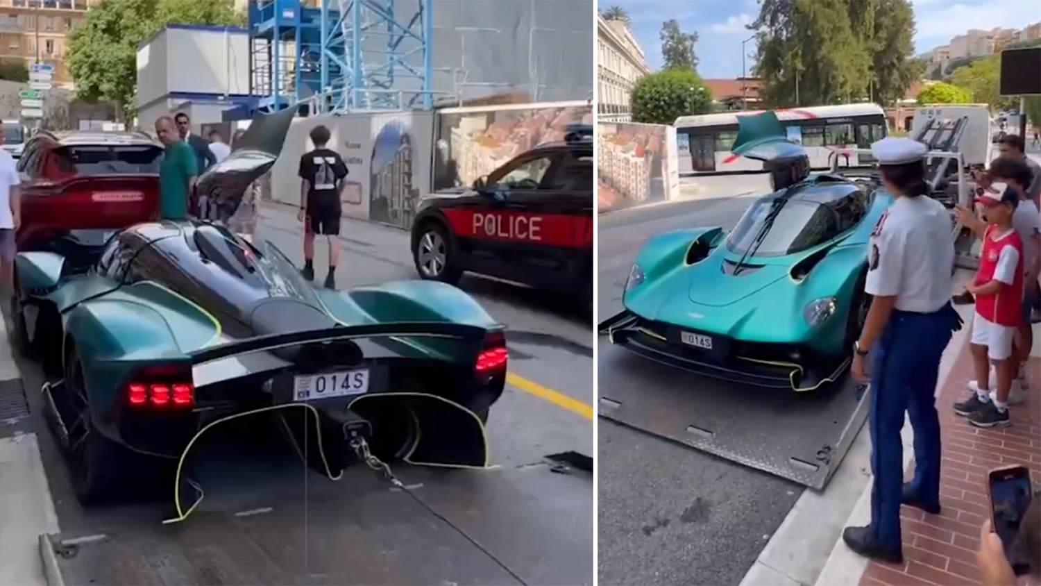 Das neue Luxus-Auto von Fernando Alonso musste abgeschleppt werden.