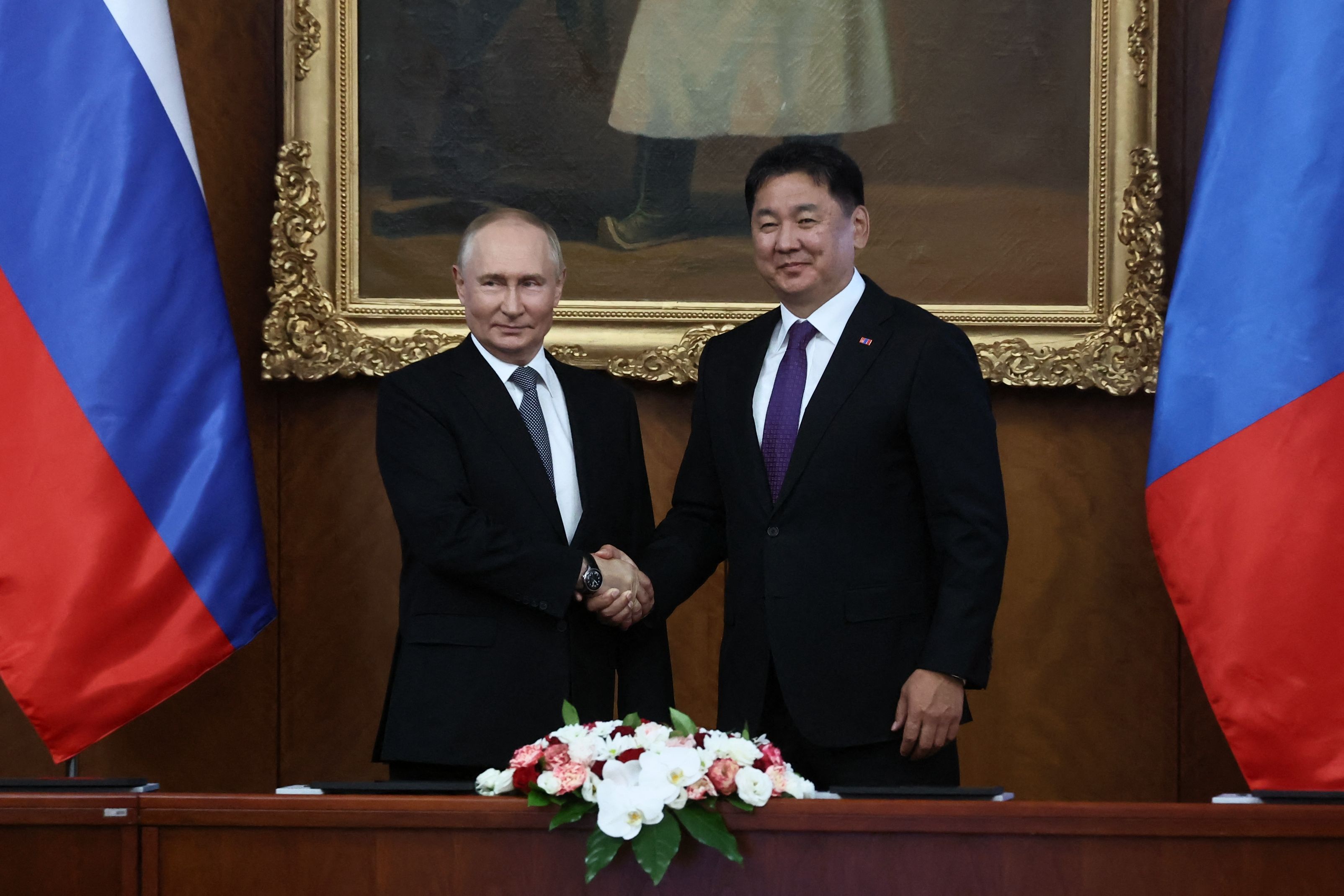 Russlands Präsident Wladimir Putin war auf Staatsbesuch in der Mongolei.