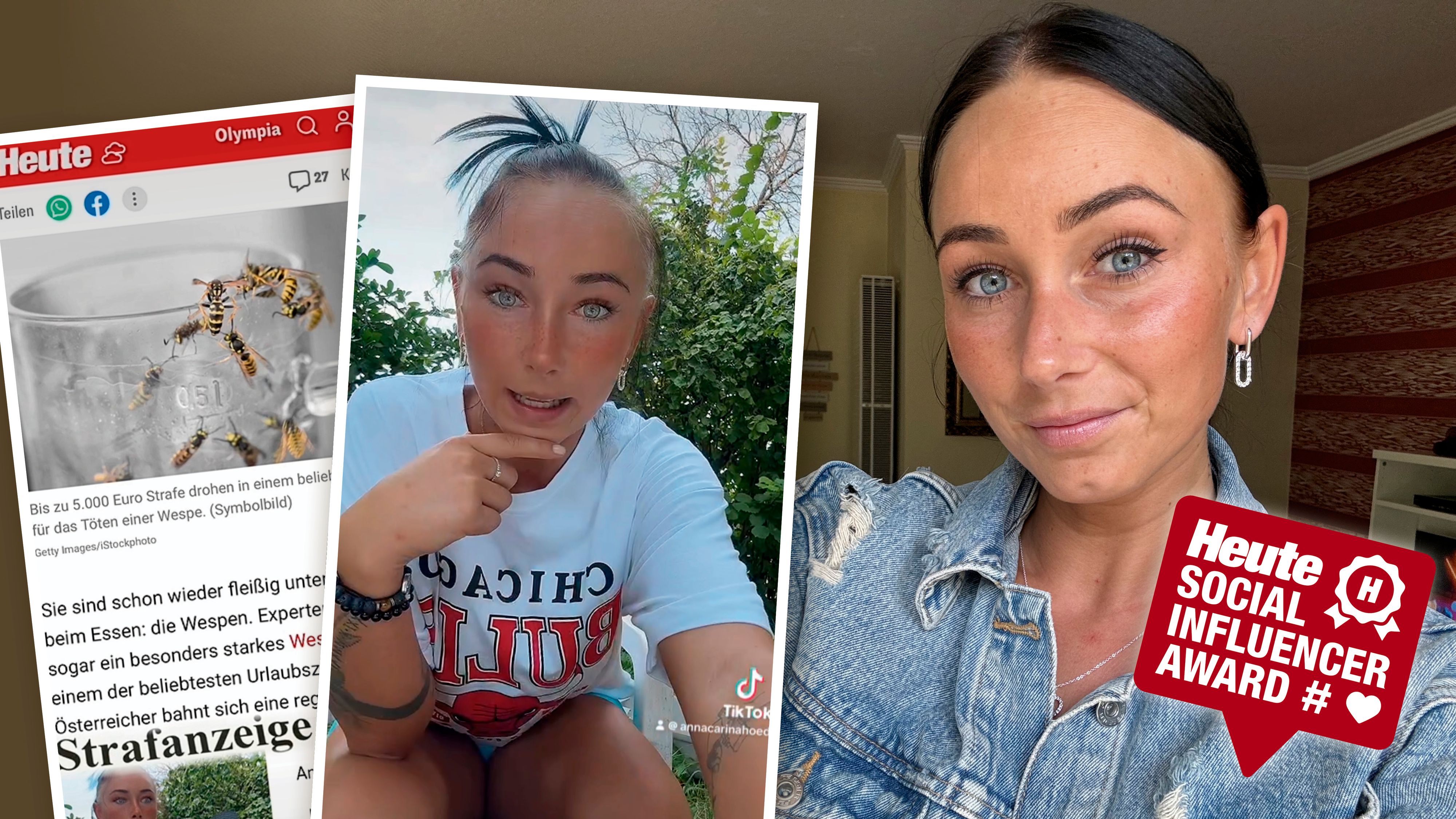 Heute.at - Influencerin erschlägt Wespe und wird verhaftet