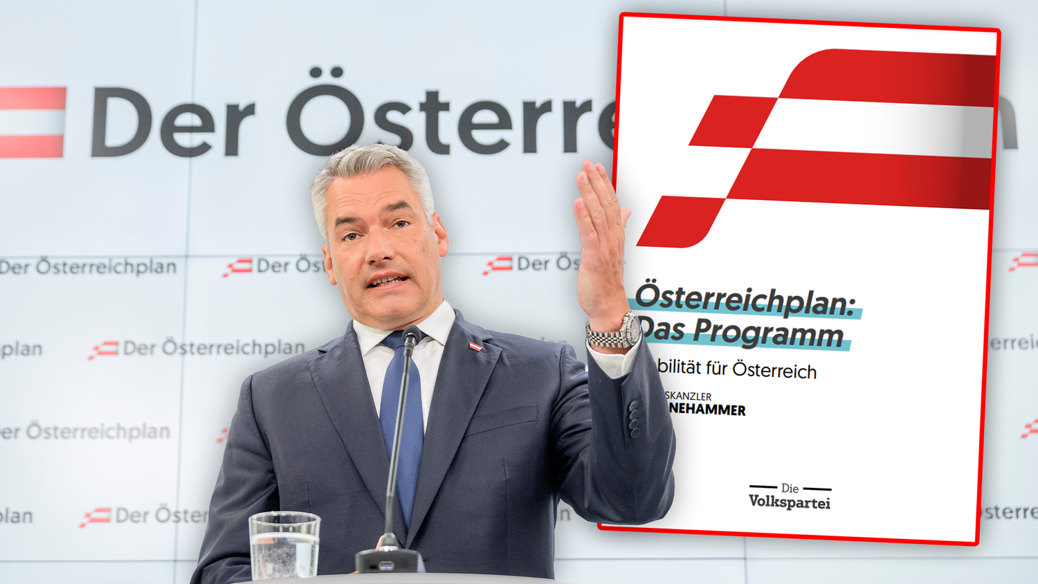 Bundeskanzler Karl Nehammer stellte am Donnerstag sein Wahlprogramm – den 