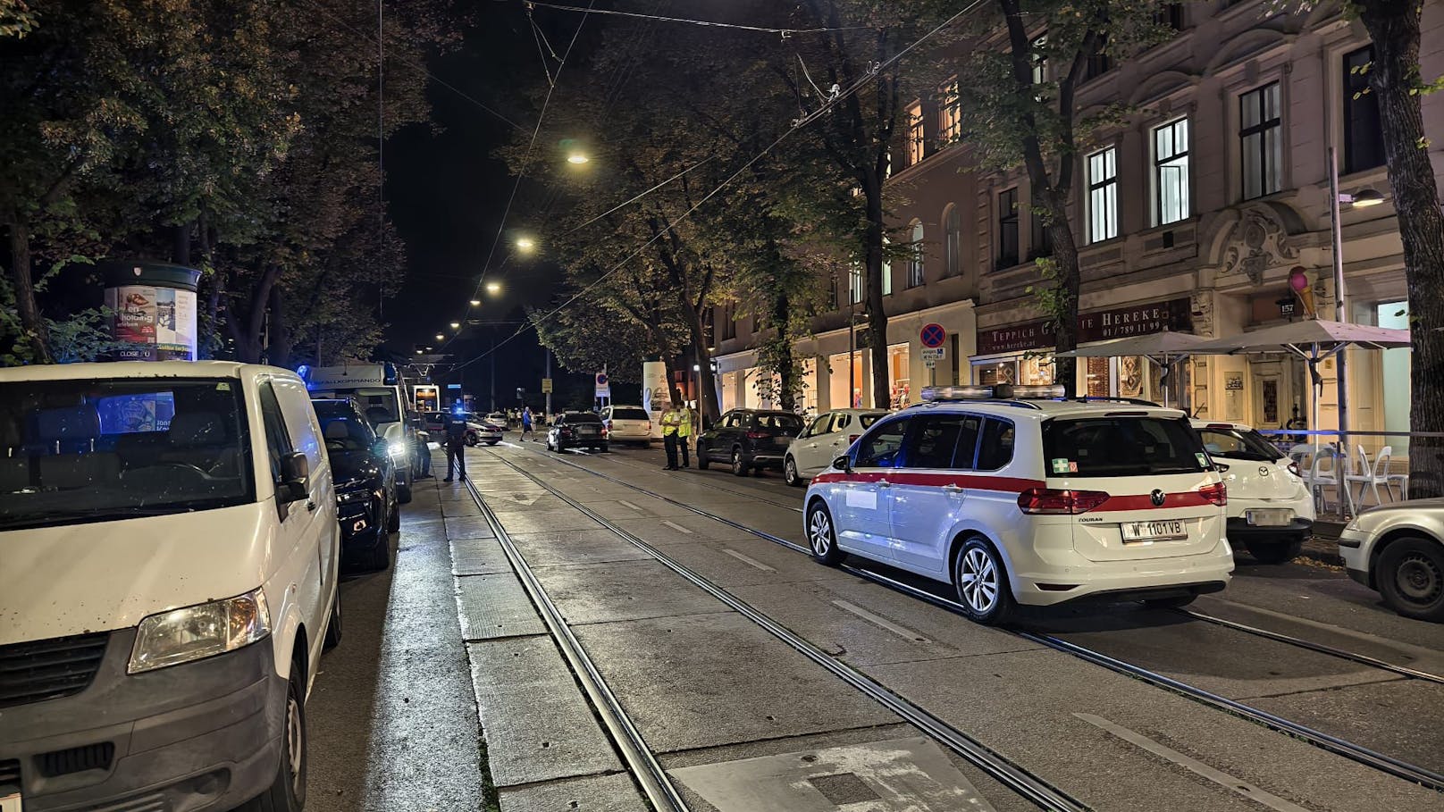 Verkehrsunfall auf der Hütteldorfer Straße in Wien-Penzing