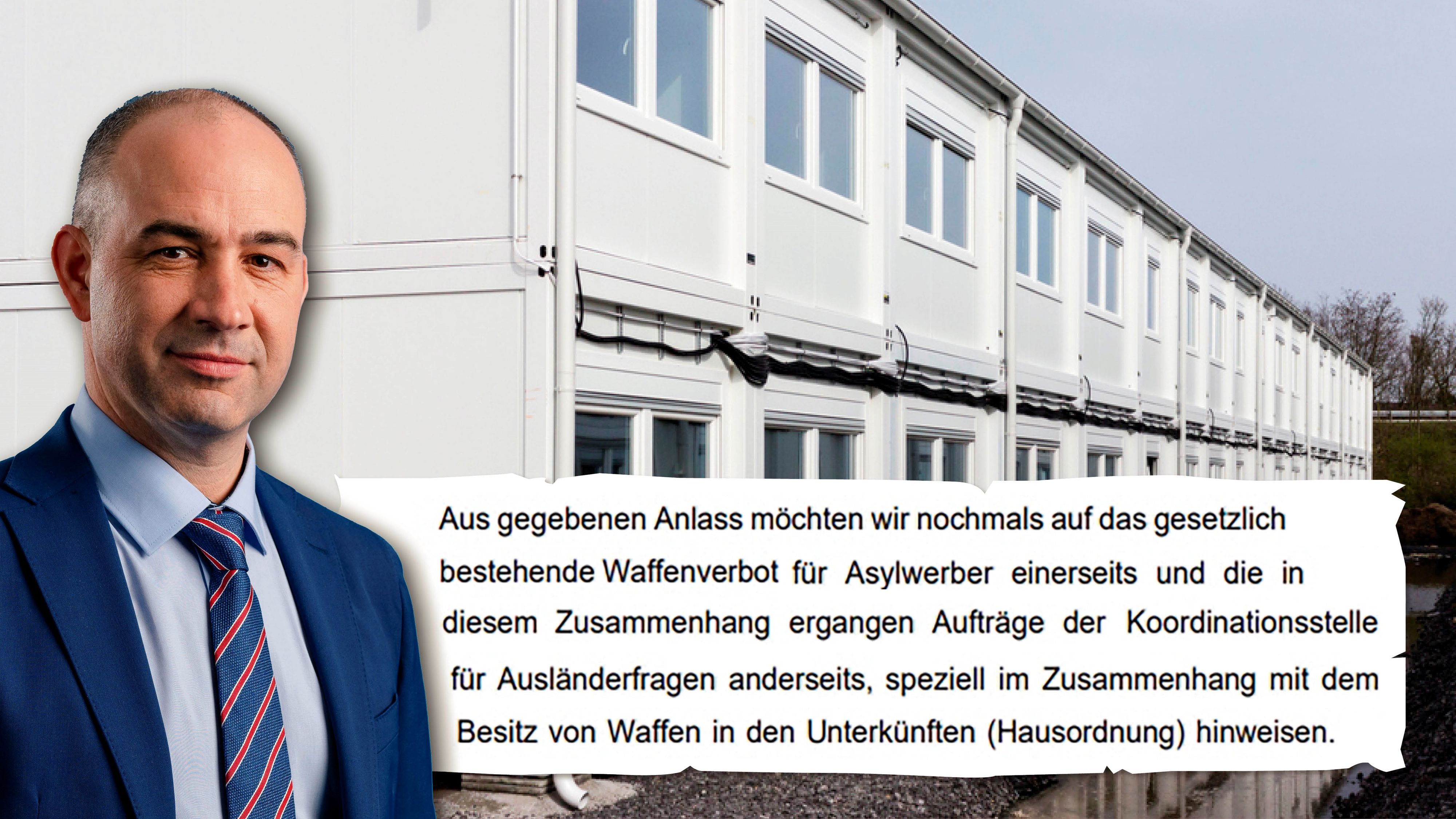 Christoph Luisser (FP); Waffenverbot in Asylunterkünften soll strenger exekutiert werden - ein Schreiben der Landes erging an die Quartierbetreiber