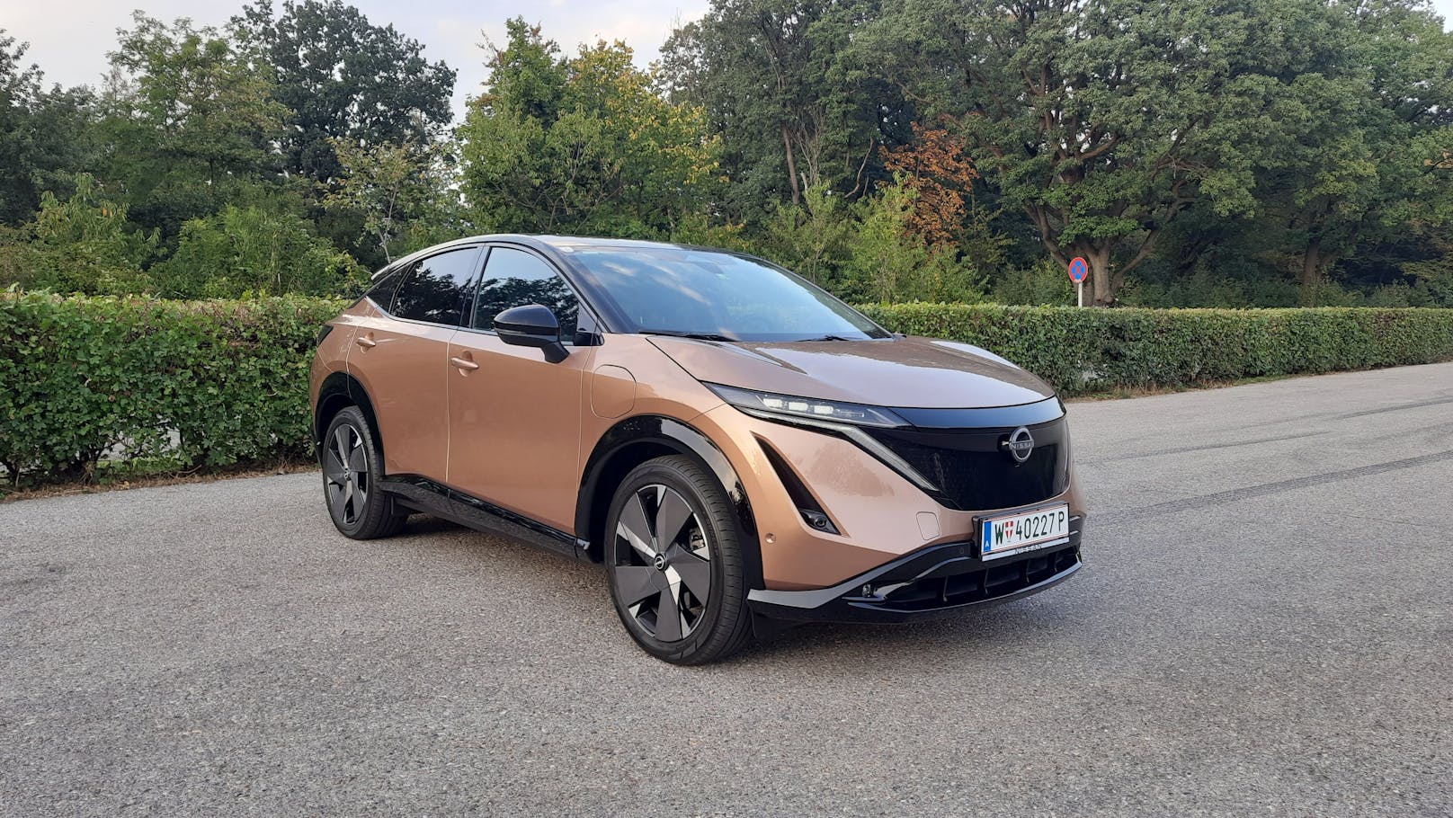 Der neue Nissan Ariya im "Heute"-Test.