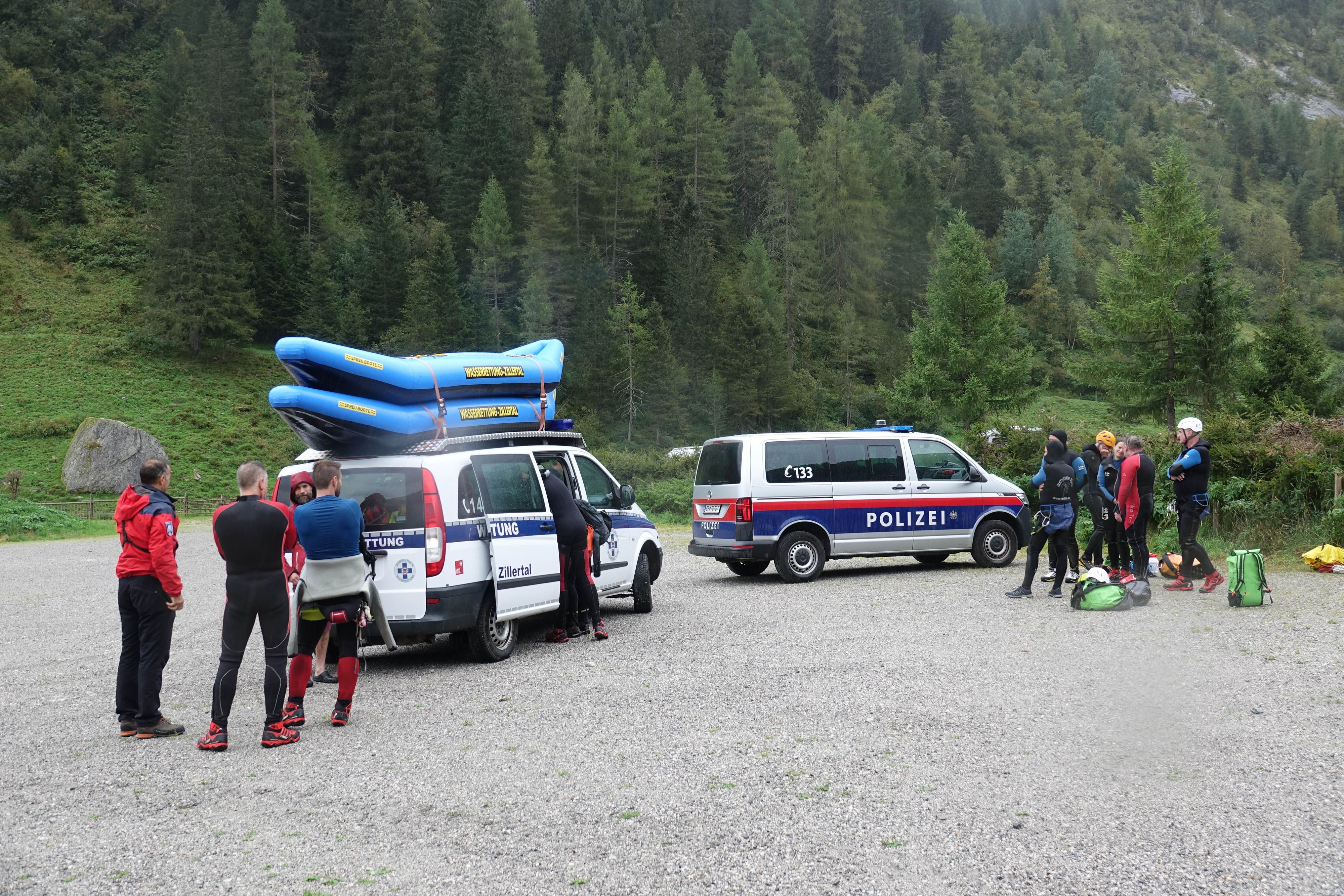 Eine Gruppe deutscher Urlauber wurde am Sonntagnachmittag während einer Canyoning-Tour gerettet.
