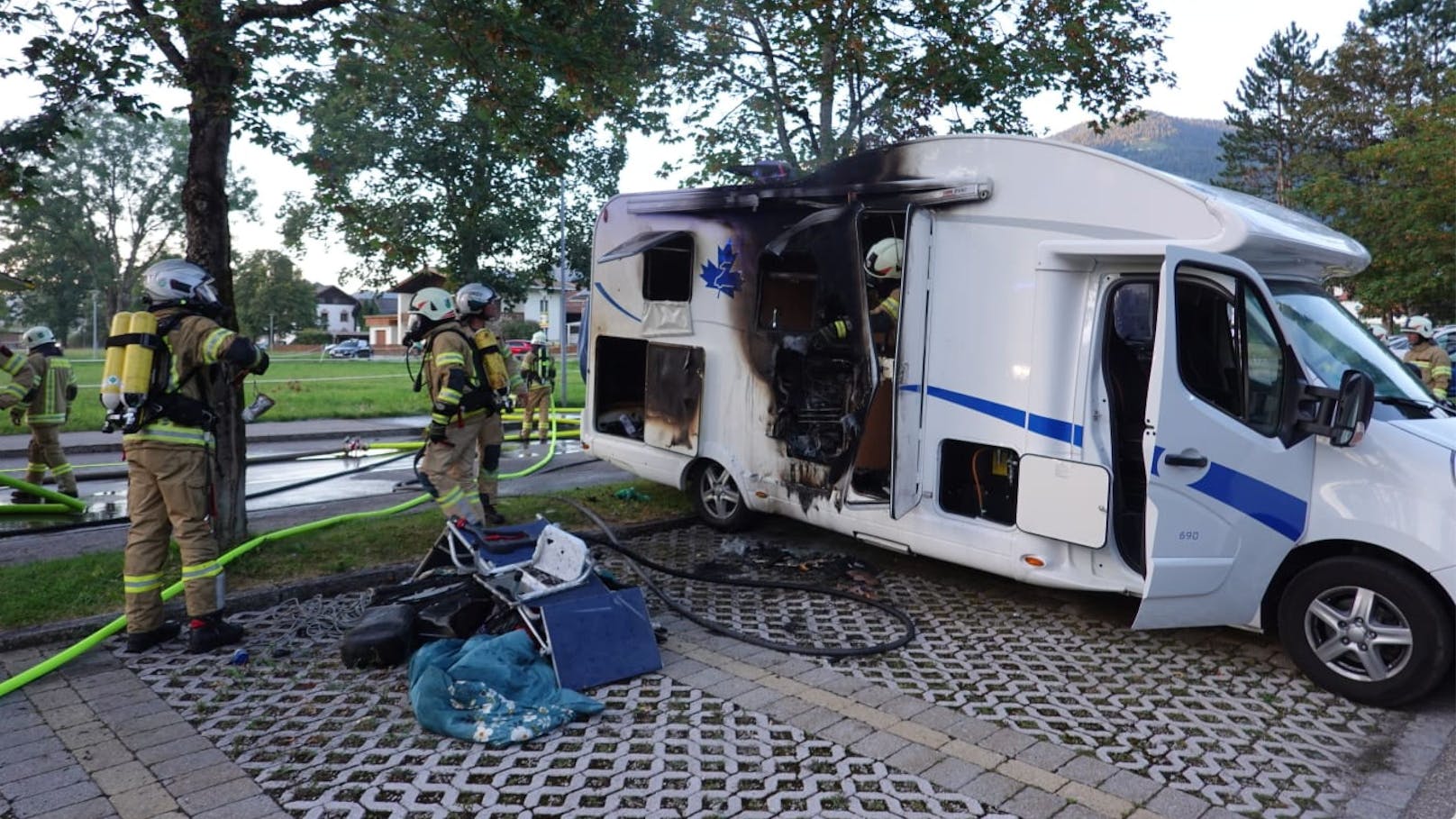 Am Samstagabend kam es in einem Wohnmobil zu einer Explosion.