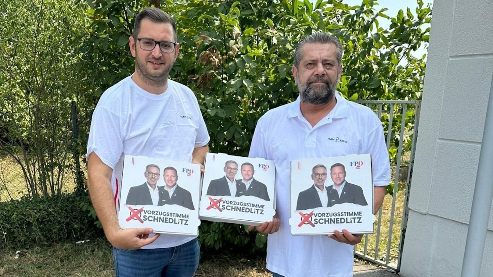 FPÖ liefert frische Pizza und 70 Tonnen Gemüse