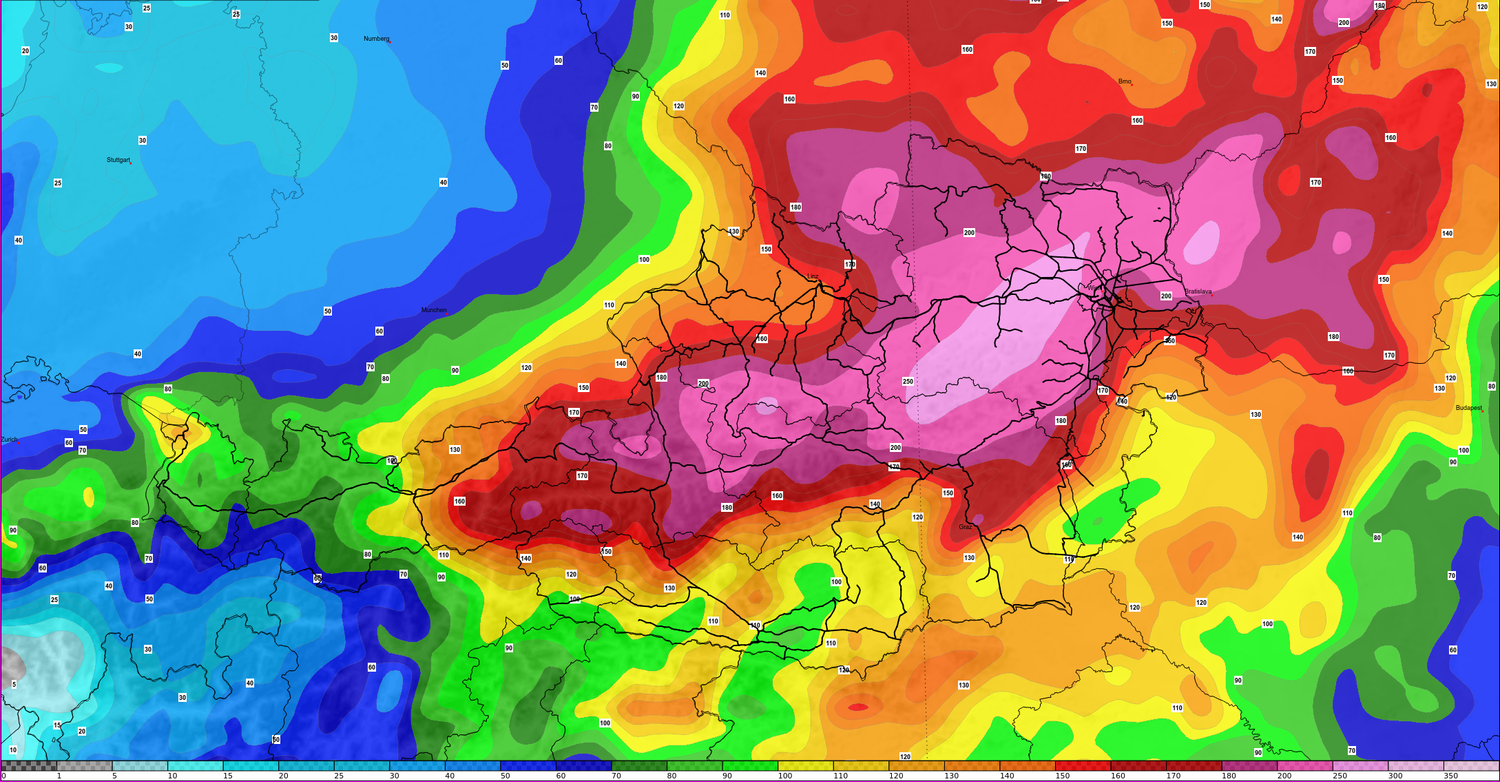Niederschlag von Donnerstag bis inklusive Sonntag