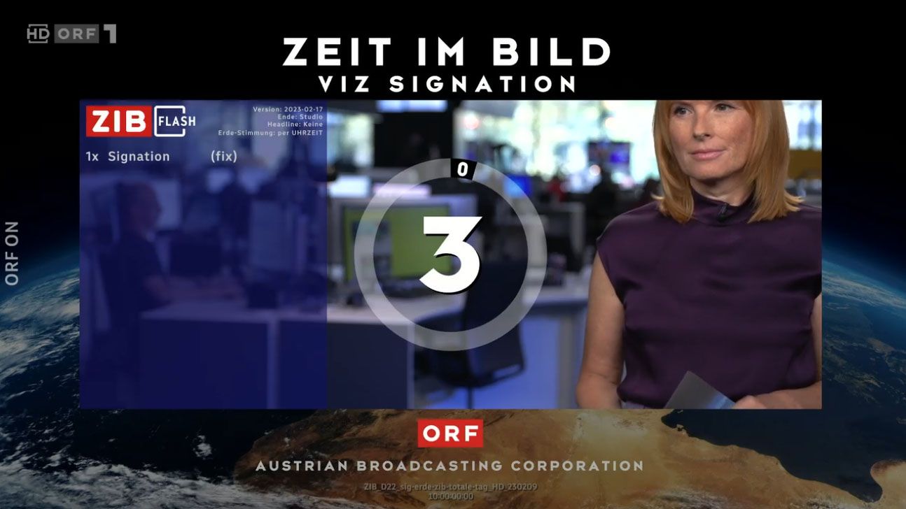 ORF-Moderatorin Christiane Wassertheurer wurde bei der ZIB Flash 1 von der Technik im Stich gelassen.