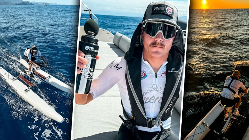 Valtteri Bottas radelt über's Meer