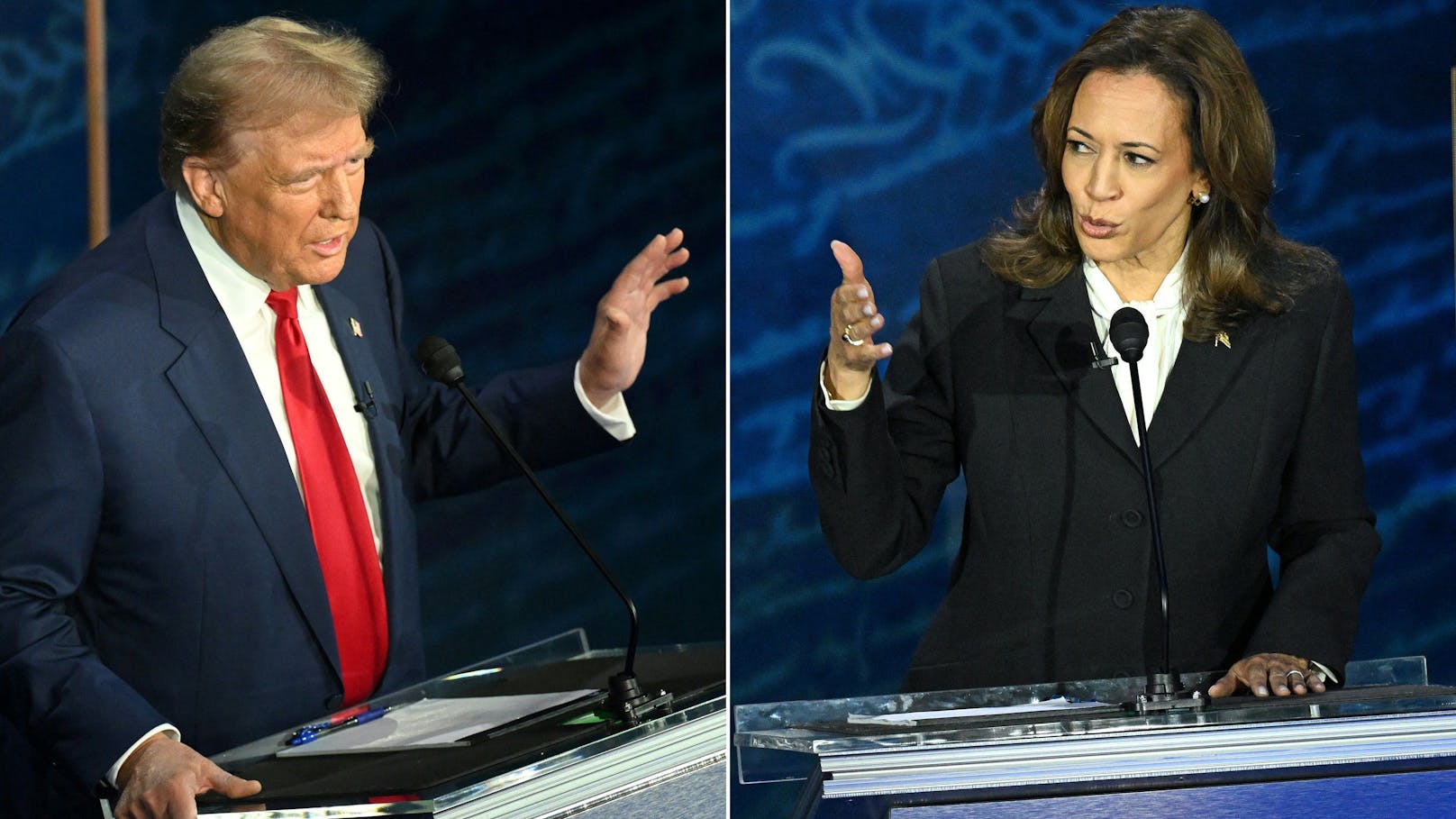 Acht Wochen verbleiben im US-Wahlkampf. In der Nacht auf Mittwoch trafen Donald Trump und Kamala Harris erstmals beim TV-Duell aufeinander.