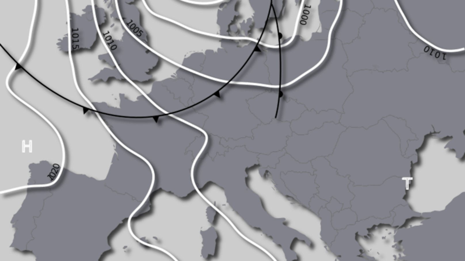 Bodendruck- und Frontenkarte für Mittwoch, 11. September 2024, 14 Uhr MESZ 