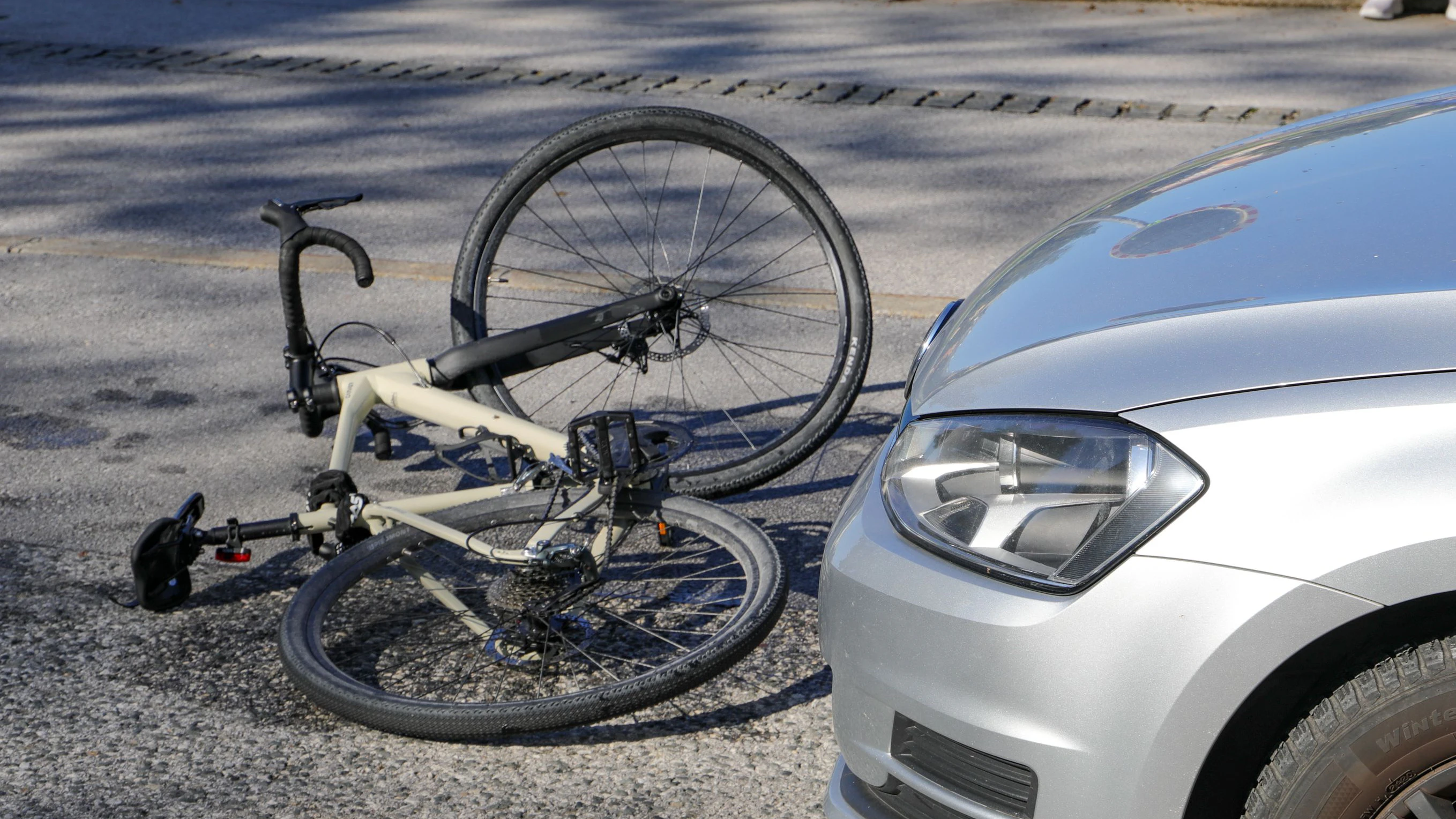 Unfall Verkehrsunfall Polizei Symbol Rad Radfahrer