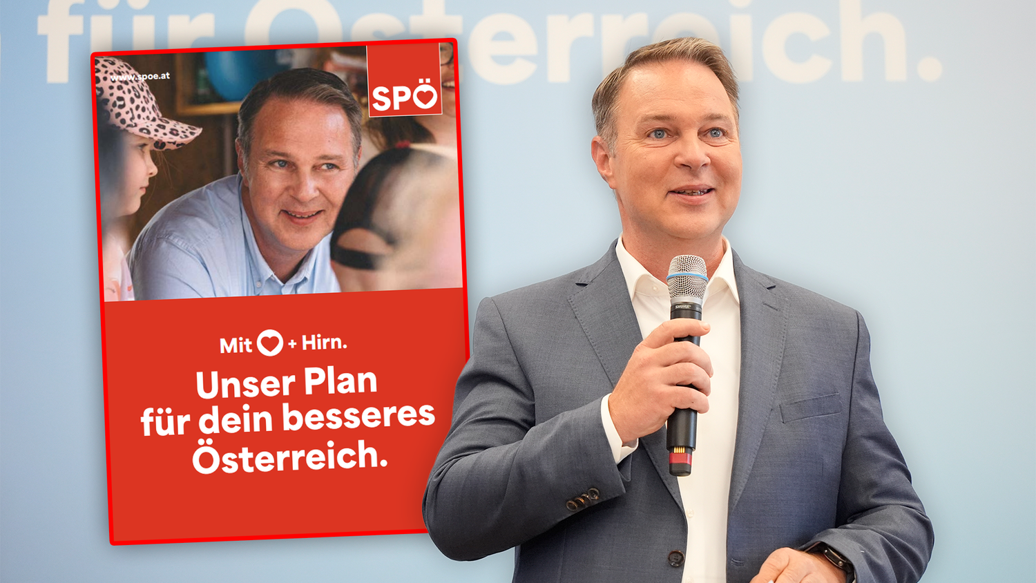 SPÖ-Chef Andreas Babler stellte am Mittwoch sein Wahlprogramm vor.