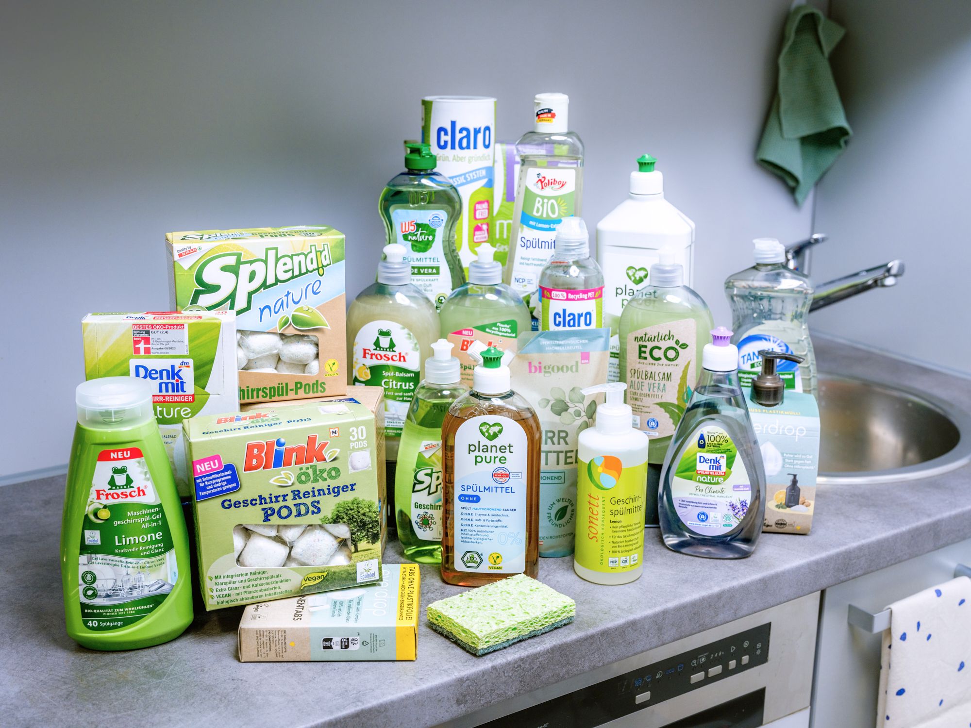 Ökologisch empfehlenswerte Waschmittel.