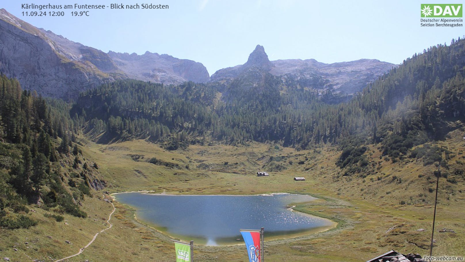 20 Grad am Funtensee auf 1.600 m.