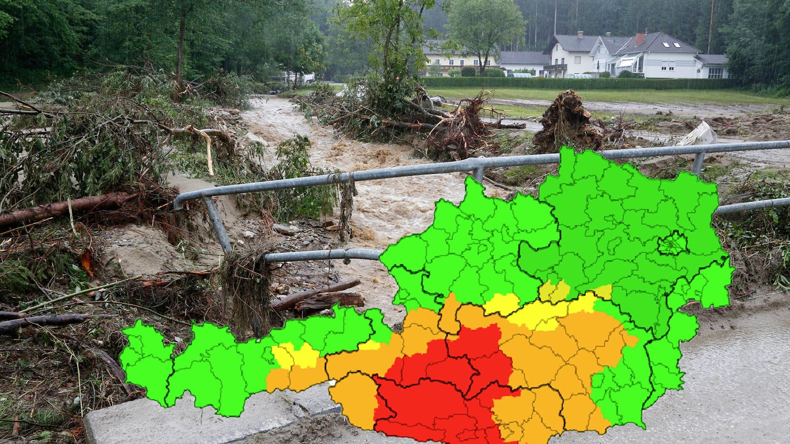 Sintflut! Extrem-Wetter zieht über Österreich