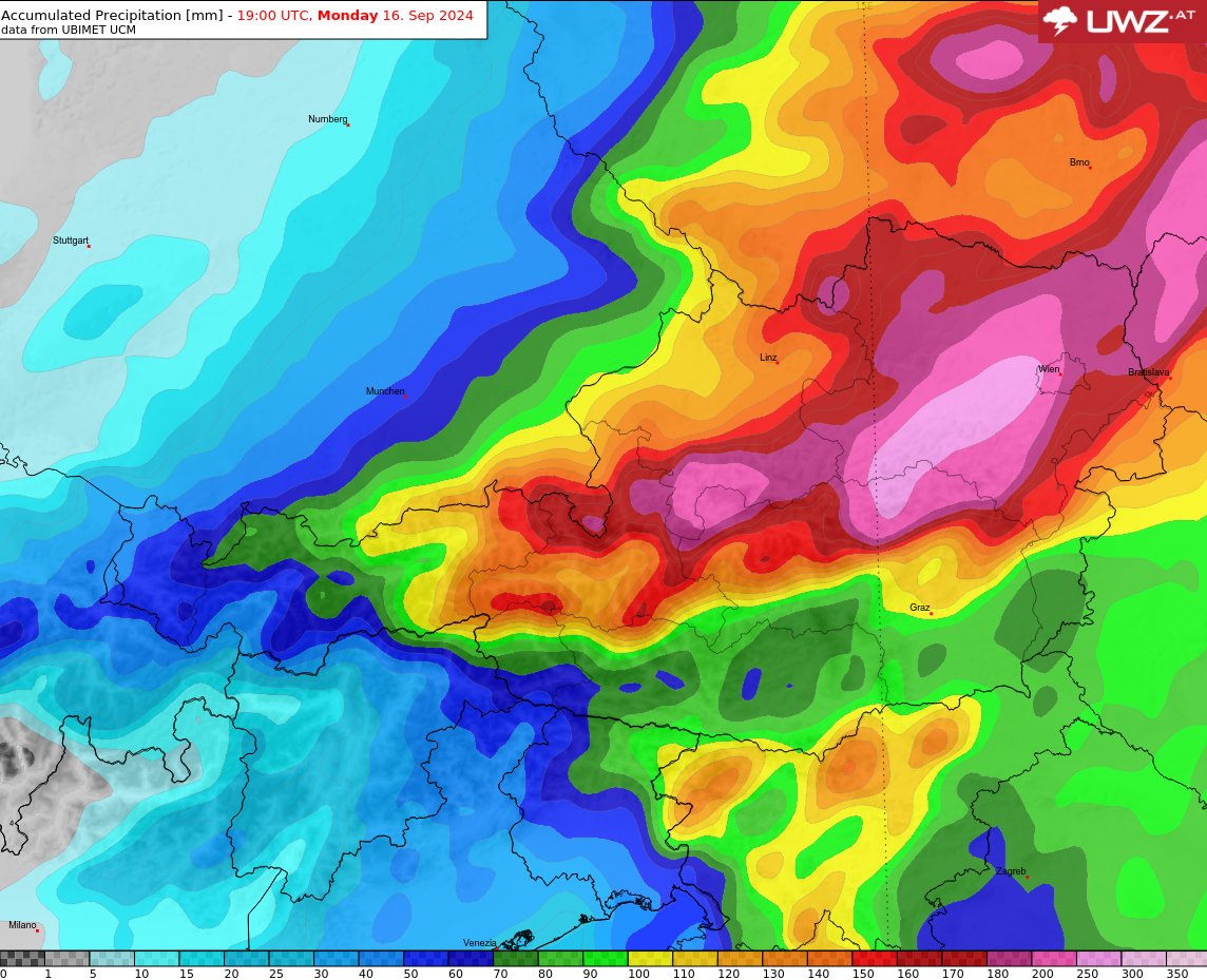 Österreich muss sich bis Montag auf jede Menge Regen einstellen.