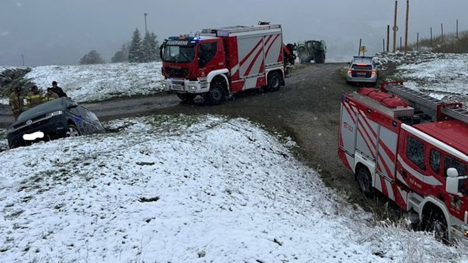 Wintereinbruch – jetzt erster Unfall durch Schnee