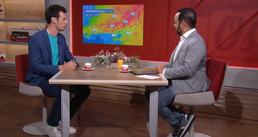 Meteorologe Manuel Oberhuber war bei Patrick Budgen zu Gast.