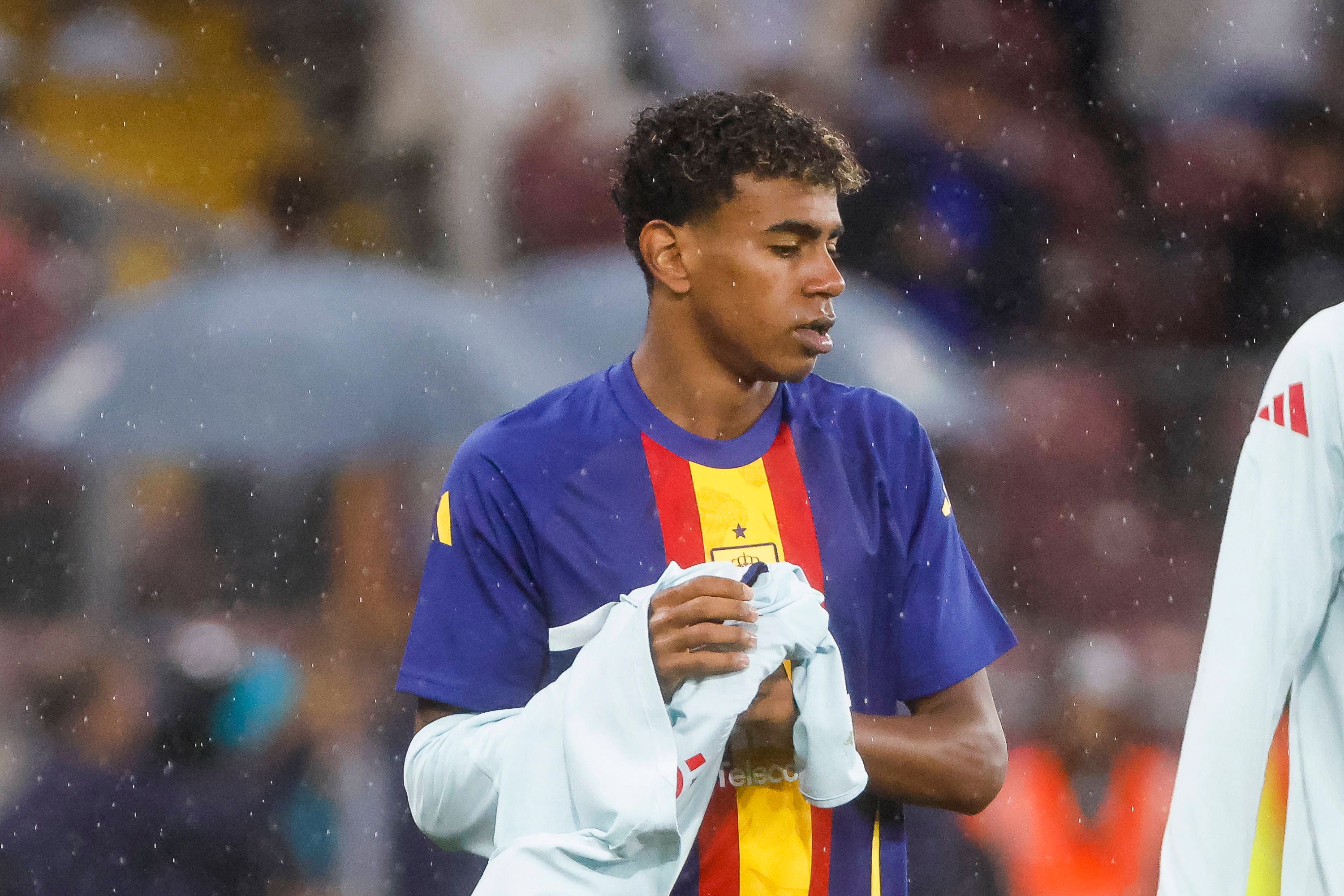 Barcelona-Toptalent Lamine Yamal. 