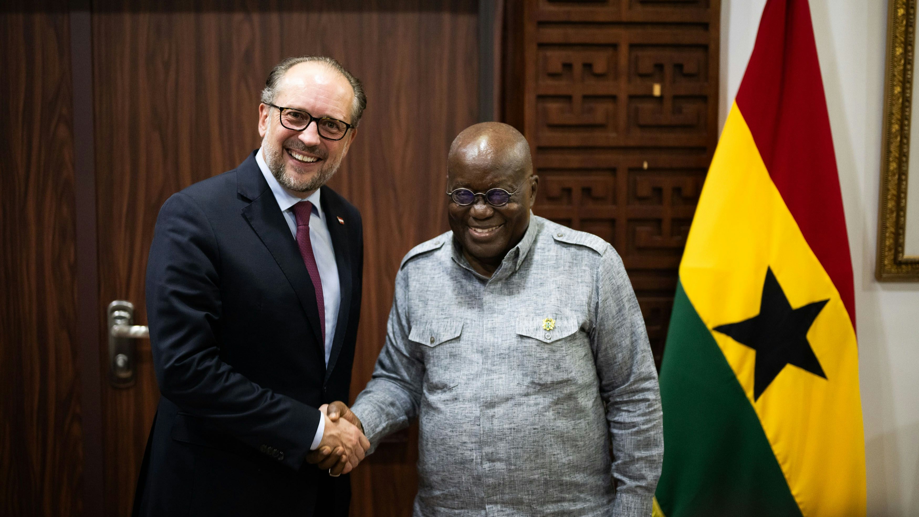 Schallenberg in Ghana: Bei seinem Arbeitsbesuch unterzeichnete er ein Mobilitäts- und Migrationsabkommen. 