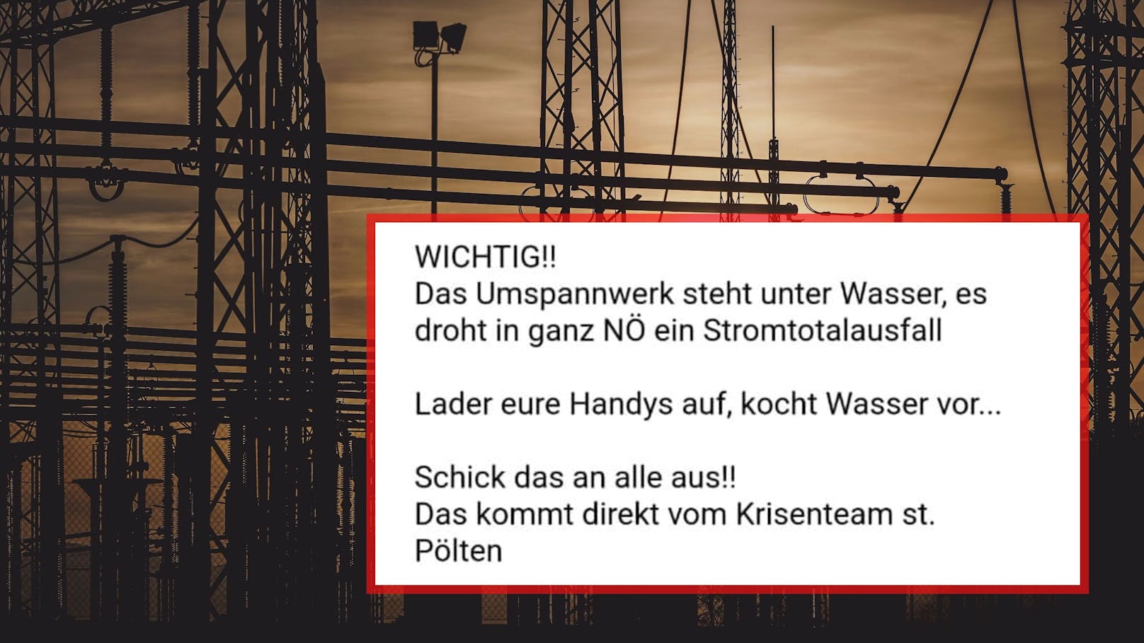 Blackout droht – Falschmeldung auf Social Media!