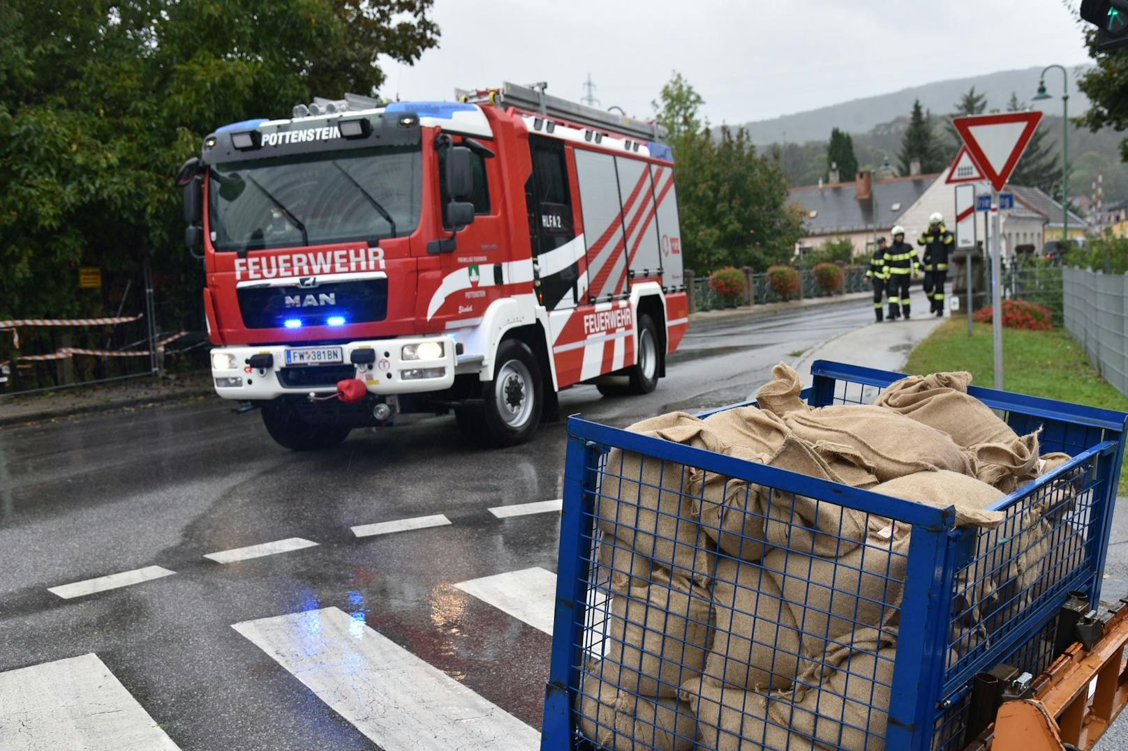 Hochwasser-Einsatz im Triestingtal